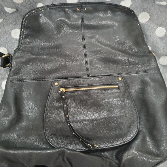 Elegant Black Leather Hayden Harnett Women's Bag - Picture 7 of 9